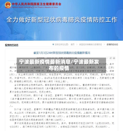 宁波最新疫情最新消息/宁波最新发布的疫情-第2张图片