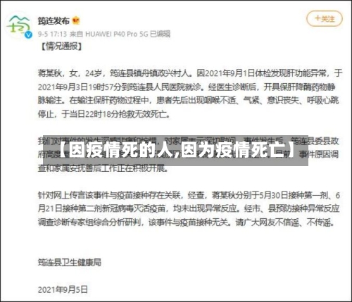 【因疫情死的人,因为疫情死亡】