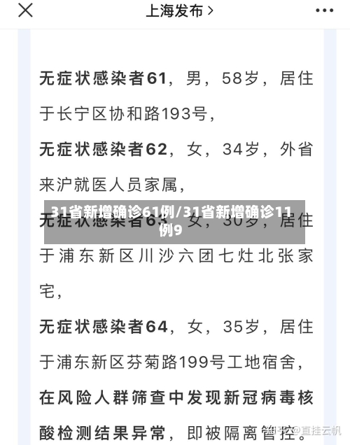 31省新增确诊61例/31省新增确诊11例9-第3张图片