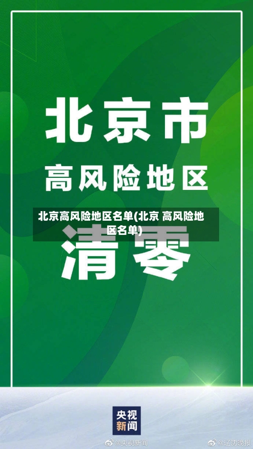 北京高风险地区名单(北京 高风险地区名单)